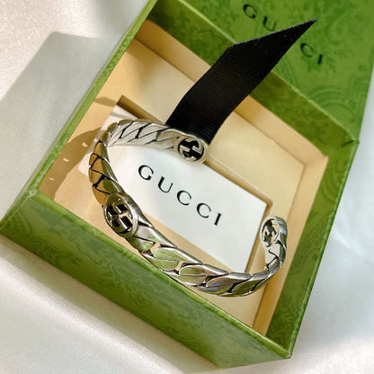Double Gucci Interlocking Gucci Rigid Bracelet
