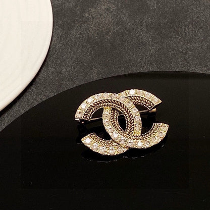 18K  Chanel Diamond Gold Brooch