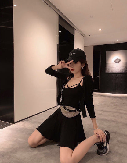 18K  Chanel Crystal Earrings