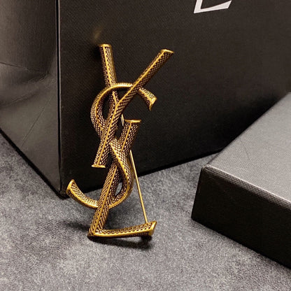 18K YSL Classic Brooch