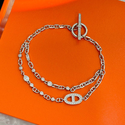 18K Hermes Farandole Diamond Bracelet