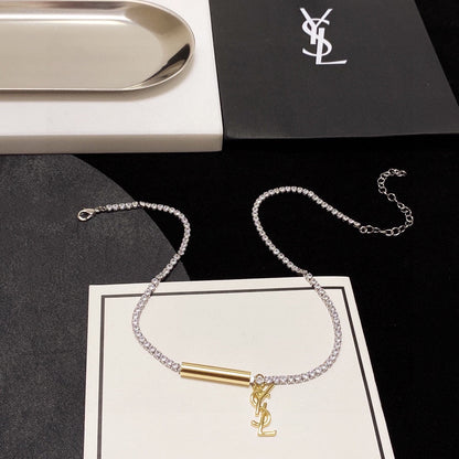 18K YSL Chain Diamond Necklace