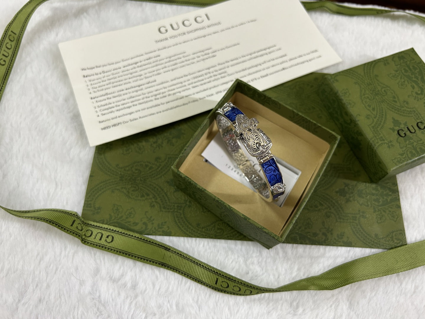 Double Gucci Garden Blue Bracelet