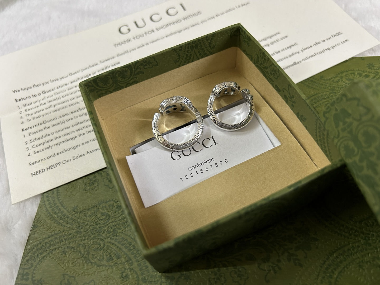 Double Gucci Marmont Key Open Ring