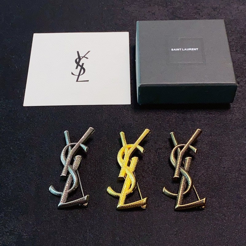 18K YSL Three Color Brooch
