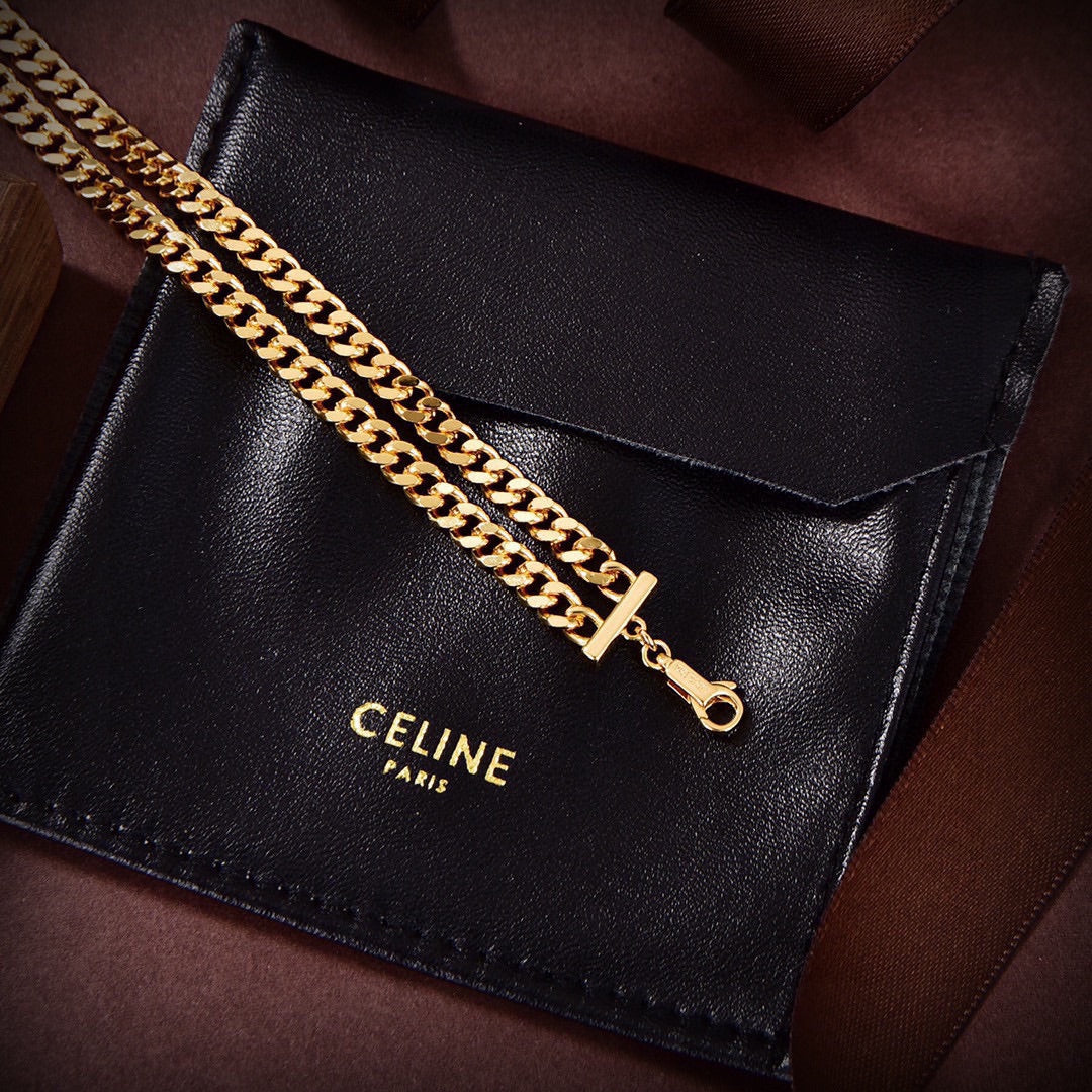 18K Celine Gourmette Necklace