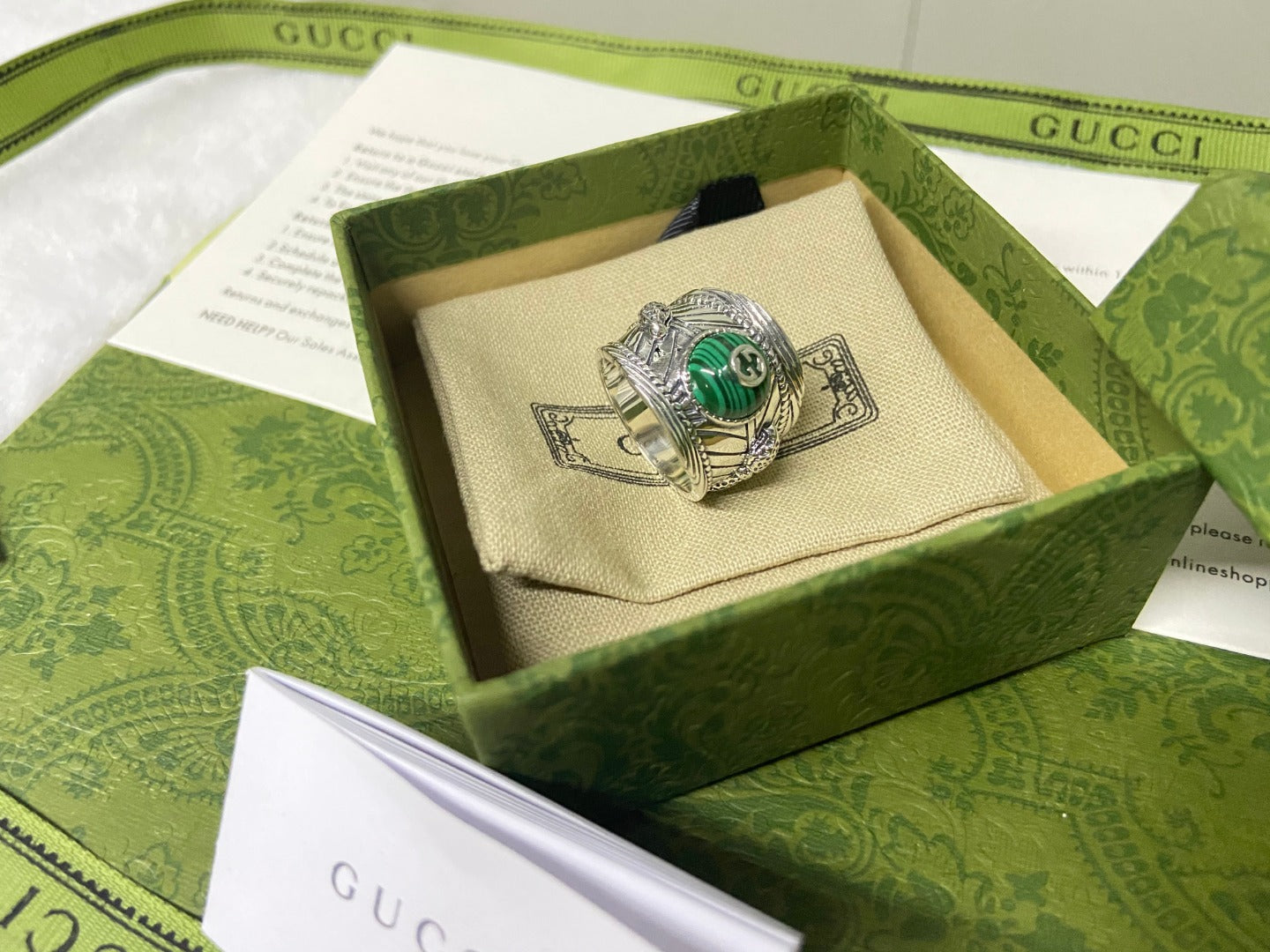 Double Gucci Garden Snake Interlocking Gucci Ring