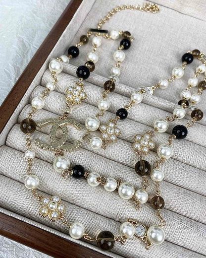 18K  Chanel 24B Long Pearls Necklace