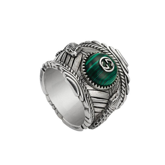 Double Gucci Garden Snake Interlocking Gucci Ring
